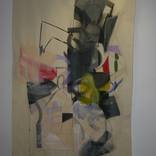 overpainting in a cubistic and graphic style by Janet Carolien Blanken