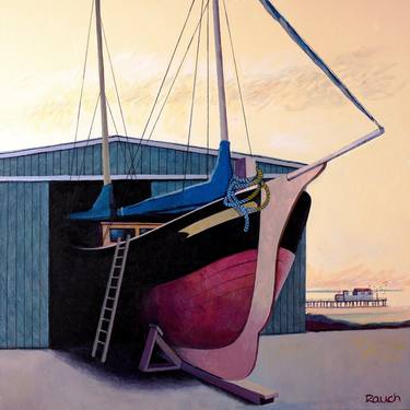 Print of Minimalism Sailboat Paintings by Alan Rauch