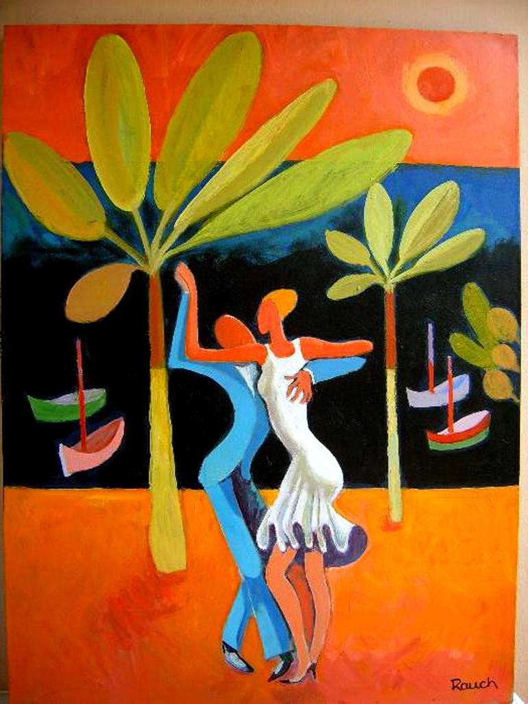Island dancers Painting by Alan Rauch | Saatchi Art