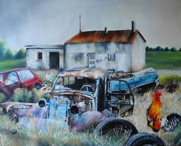 Print of Automobile Paintings by Nicky Chiarello