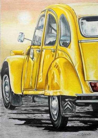 Print of Automobile Drawings by Nicky Chiarello