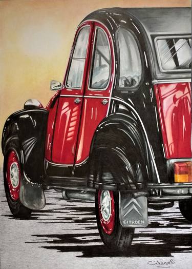 Print of Illustration Automobile Drawings by Nicky Chiarello