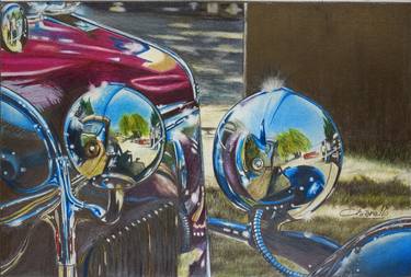 Original Photorealism Automobile Drawings by Nicky Chiarello