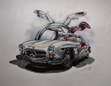 Original Illustration Automobile Paintings by Nicky Chiarello