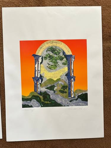 Original Art Nouveau Classical Mythology Mixed Media by Christel Citko
