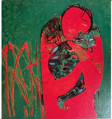 Original Abstract Expressionism Abstract Mixed Media by Christel Citko