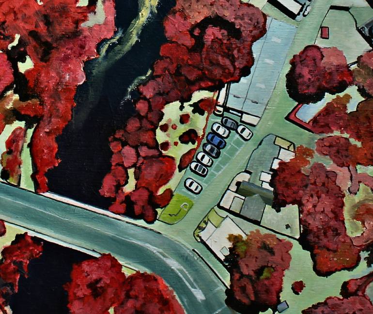 Original Documentary Cities Painting by Ken Vrana
