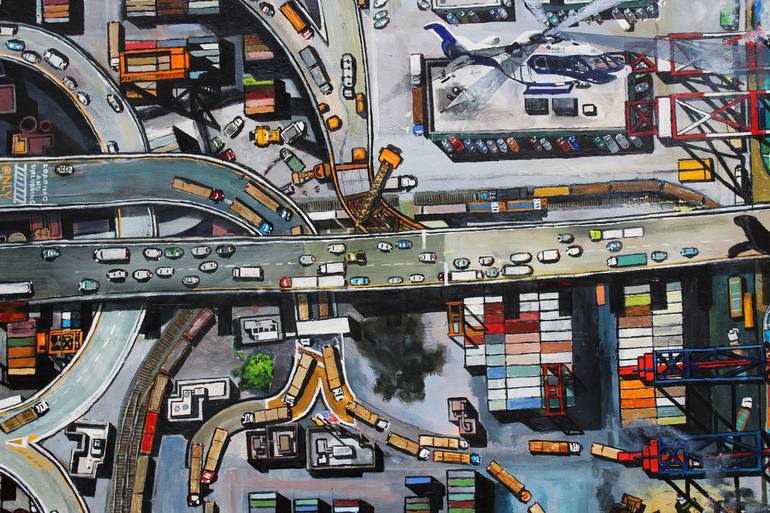 Original Photorealism Aerial Painting by Ken Vrana