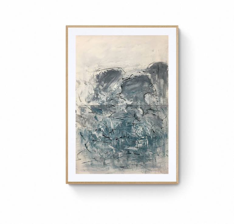 Original Abstract Expressionism Seascape Painting by Gabriela Horikawa