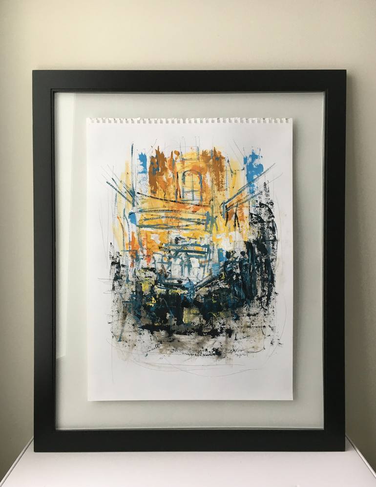 Original Abstract Expressionism Cities Painting by Gabriela Horikawa