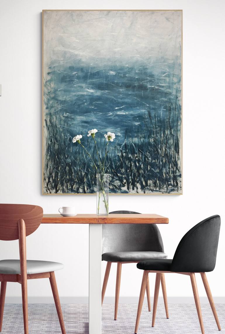 Original Abstract Expressionism Landscape Painting by Gabriela Horikawa