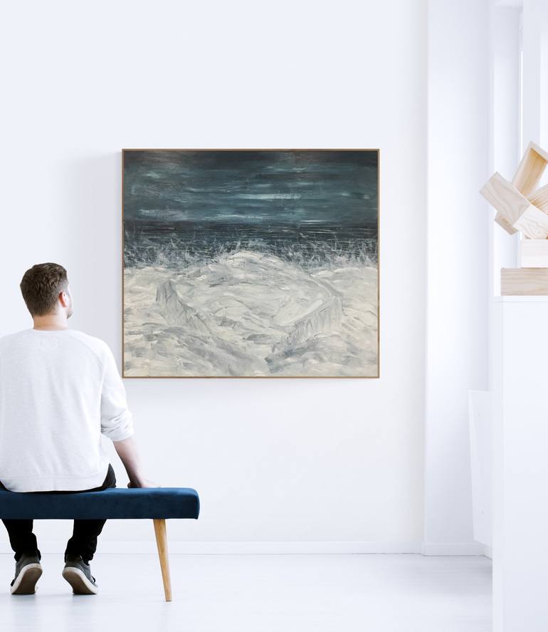 Original Abstract Expressionism Seascape Painting by Gabriela Horikawa