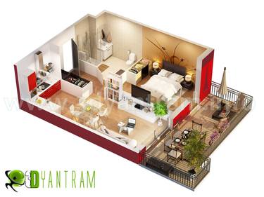 3D Home Floor Plan Germany thumb