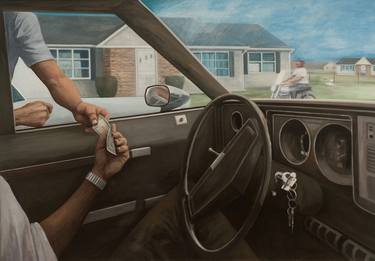 Original Figurative Automobile Paintings by Richard Hutchins