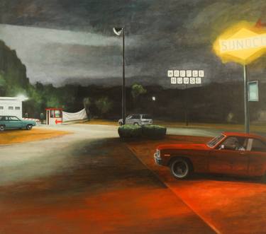 Original Figurative Automobile Paintings by Richard Hutchins