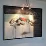 Acryl, spray paint and charcoal on wood pieces, already framed. Ready to hang.
