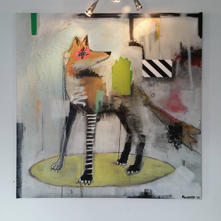 Original Street Art Animal Painting by Jérôme Rochette