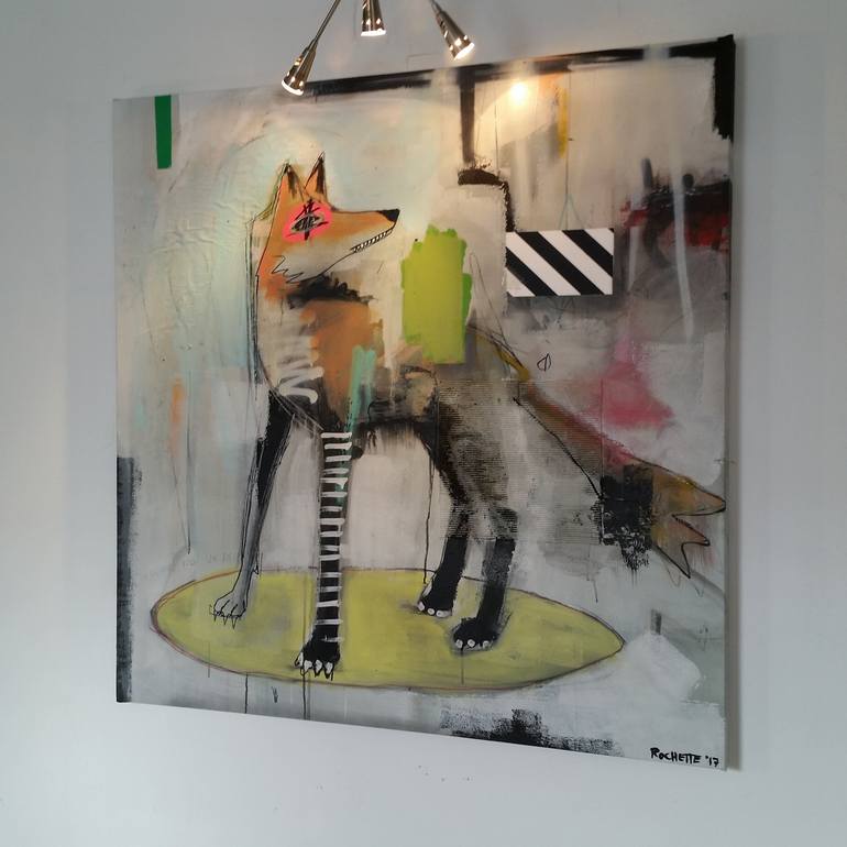 Original Street Art Animal Painting by Jérôme Rochette