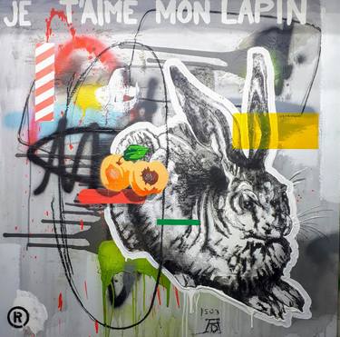 Original Street Art Animal Paintings by Jérôme Rochette