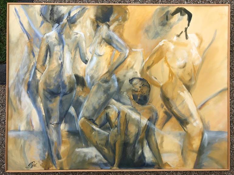 Original Figurative Nude Painting by Prue Pye