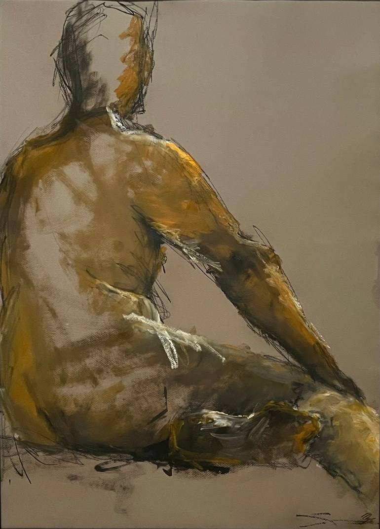 Original Expressionism Nude Painting by Prue Pye