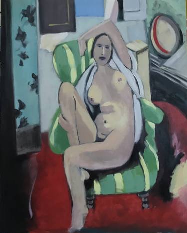 Original Art Deco Nude Paintings by Ron Coleman