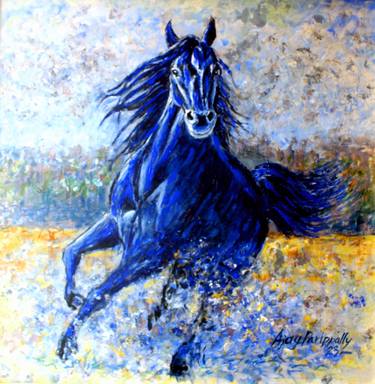 Print of Impressionism Horse Paintings by Ajay parippally
