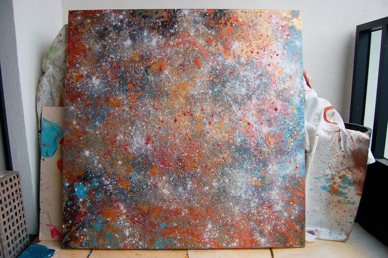 Original Abstract Expressionism Outer Space Painting by Sarah I Avni