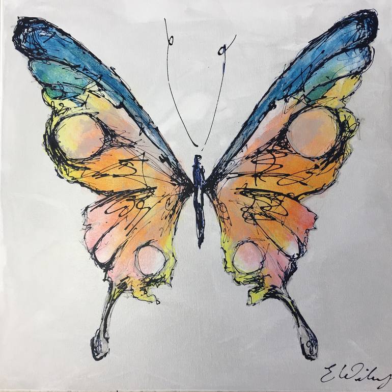 colorful butterfly painting