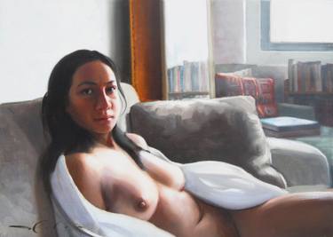 Original Figurative Nude Painting by Daniel Coln