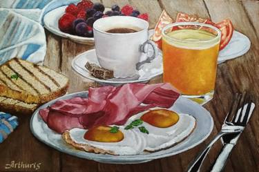 Print of Realism Still Life Paintings by Arthur Isayan