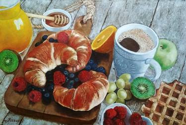 Print of Realism Still Life Paintings by Arthur Isayan