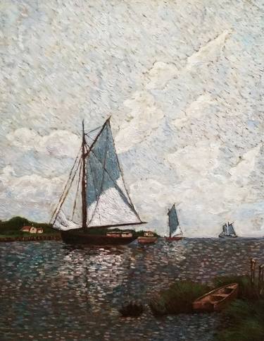 Original Sailboat Paintings by Arthur Isayan