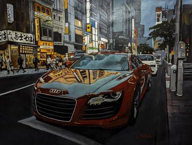 Original Car Painting by Arthur Isayan