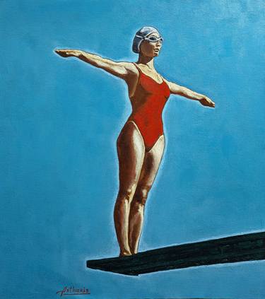 Original Figurative People Painting by Arthur Isayan