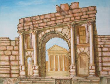 Print of Architecture Paintings by Arthur Isayan