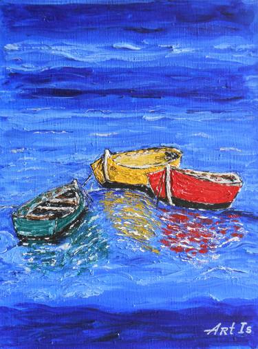 Print of Expressionism Sailboat Paintings by Arthur Isayan
