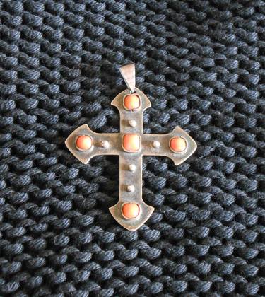 Pendant "Cross II"/ Antique stylized thumb