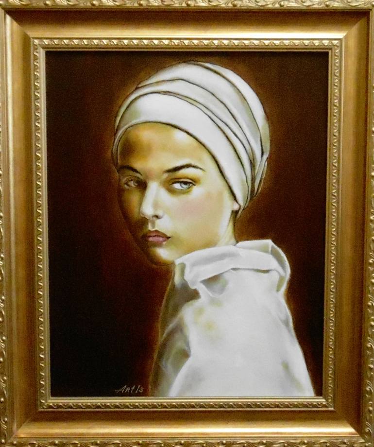 Original Realism Women Painting by Arthur Isayan