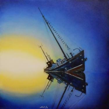 Print of Boat Paintings by Arthur Isayan