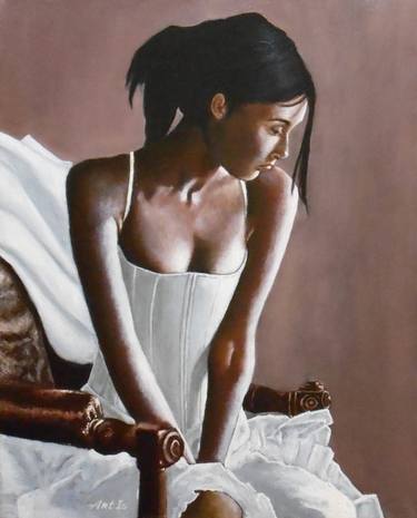 Original Figurative Women Paintings by Arthur Isayan