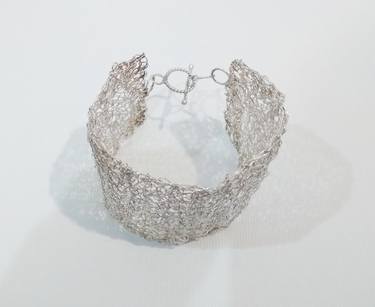 Handmade silver bracelet thumb