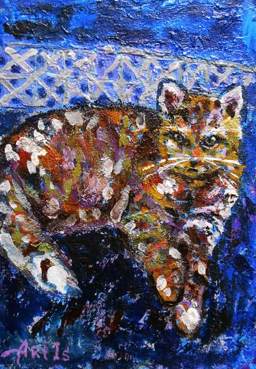 Original Cats Paintings by Arthur Isayan