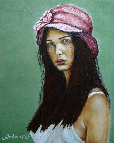 Print of Realism Women Paintings by Arthur Isayan