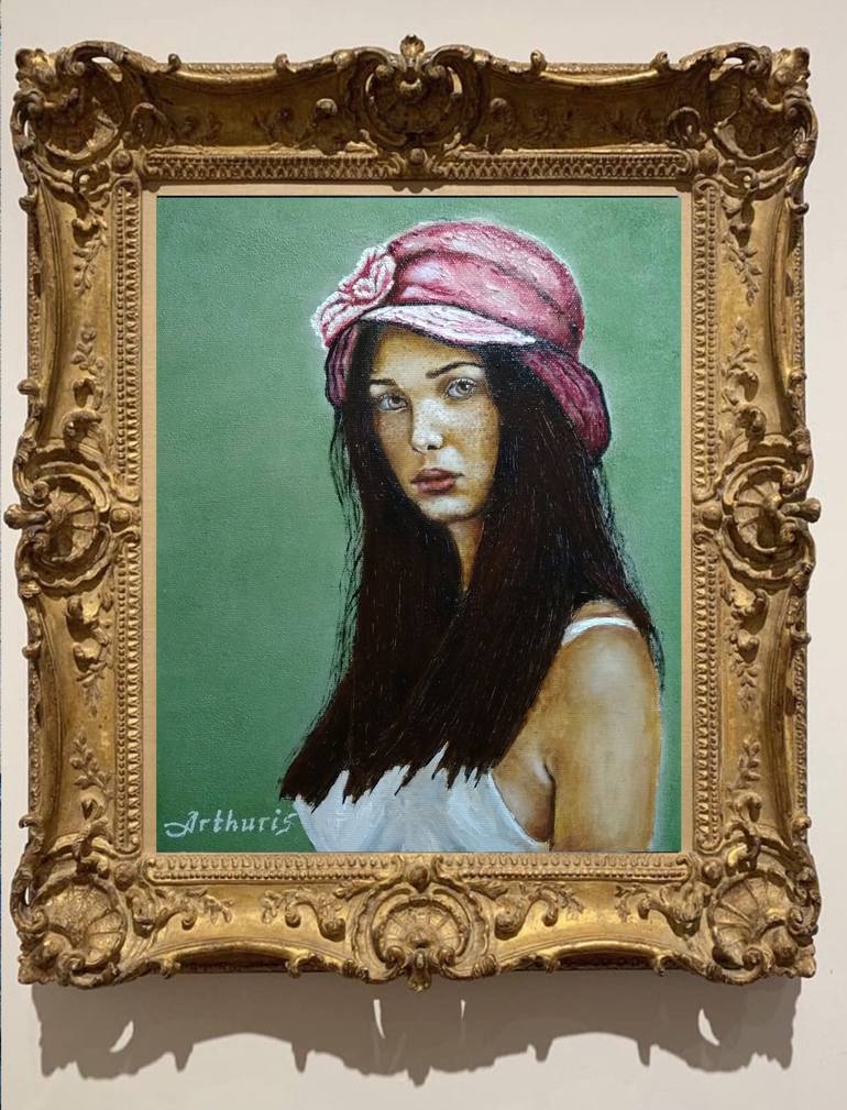 Original Realism Women Painting by Arthur Isayan