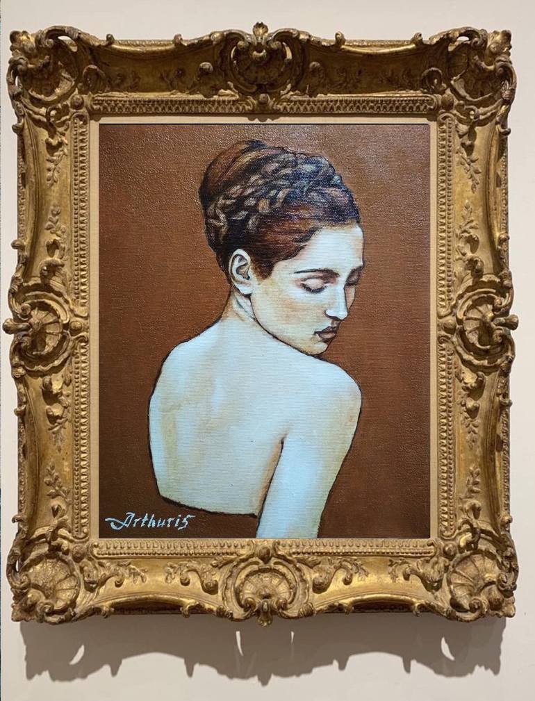 Original Portraiture Women Painting by Arthur Isayan