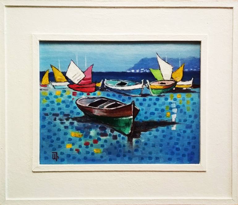 Original Boat Painting by Arthur Isayan