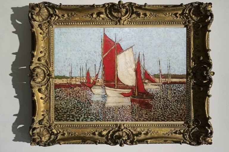 Original Impressionism Ship Painting by Arthur Isayan