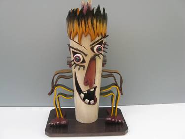 Original Abstract Expressionism Humor Sculpture by Marc Maillet