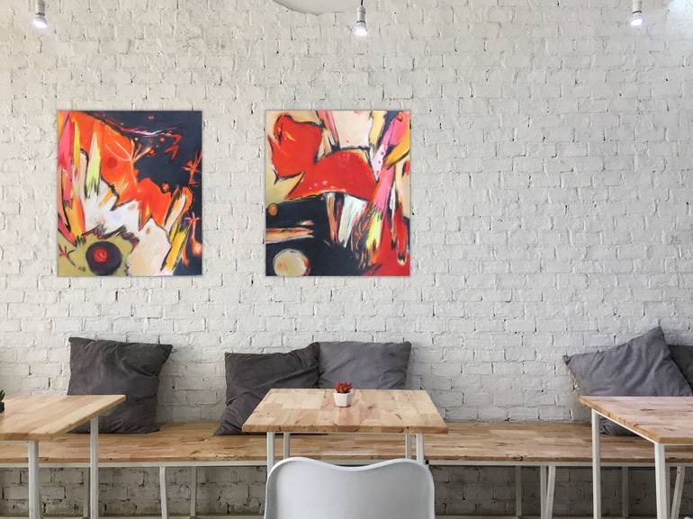 Original Abstract Painting by Therese Lydia Joseph